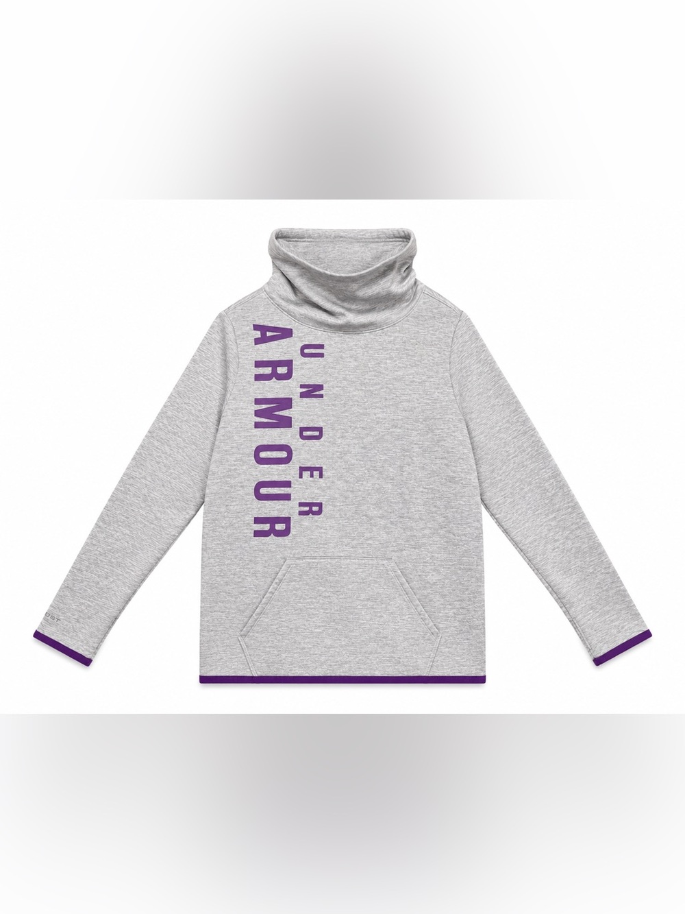Under Armour Women’s ColdGear Funnel Neck Sweatshirt Gray Purple Size Medium MD
